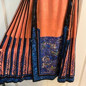 Antique Chinese Embroidered Silk Skirt